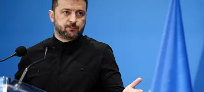 FILE PHOTO: Ukrainian President Volodymyr Zelenskiy gestures during a press conference on the first day of the two-day Ukraine Recovery Conference, on plans for the reconstruction of Ukraine, in Rome, Italy, July 10, 2025. REUTERS/Guglielmo Mangiapane/File Photo