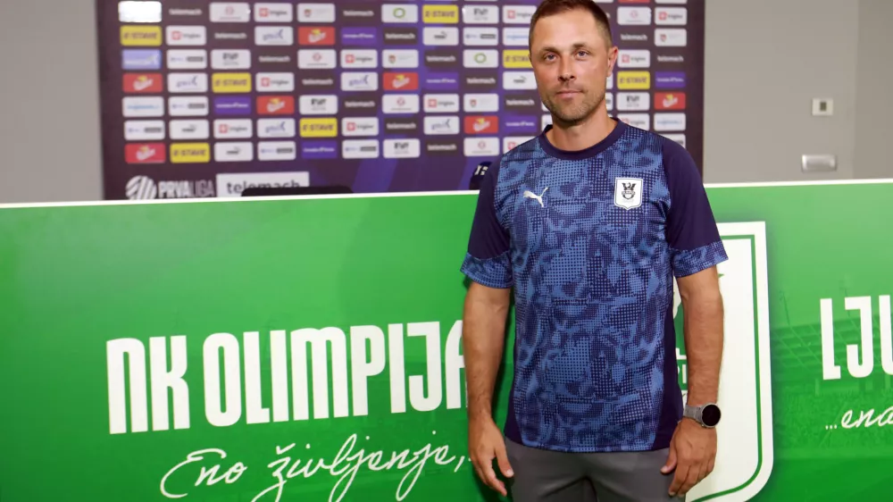 06.08.2025 - novinarska konferenca nk Olimpija - Ivan Senzen,Goran BoromisiaFoto: Tomaž Skale