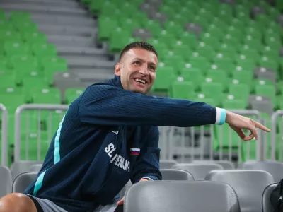 - Alen Omić,- 31.07.2025. - Trening moške košarkarske reprezentance Slovenije pred pripravljalnimi tekmami.//FOTO: Bojan Velikonja / Foto: Bojan Velikonja