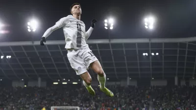 Benjamin Šeško14.11.2024 - nogomet - liga narodov Slovenija – Norveška - stadion StožiceFOTO: LUKA CJUHA