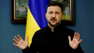 Odločitve brez Ukrajine ne bodo prinesle miru, je danes opozoril ukrajinski predsednik Volodimir Zelenski. / Foto: Reuters