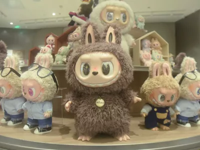 Labubuji v specializirani trgovini v Hangzhou na Kitajskem. 