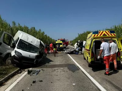 Posledice prometne nesreče na Pagu. Foto: PGD Pag