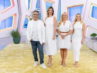 Ekipa jutranjega programa na nacionalki / Foto: Adrian Pregelj