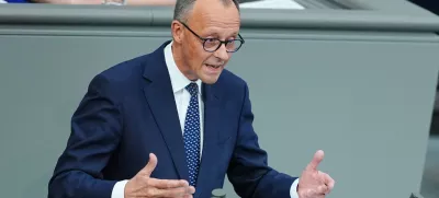 14 May 2025, Berlin: German Chancellor Friedrich Merz speaks during his government statement in the plenary session of the Bundestag. Photo: Kay Nietfeld/dpa