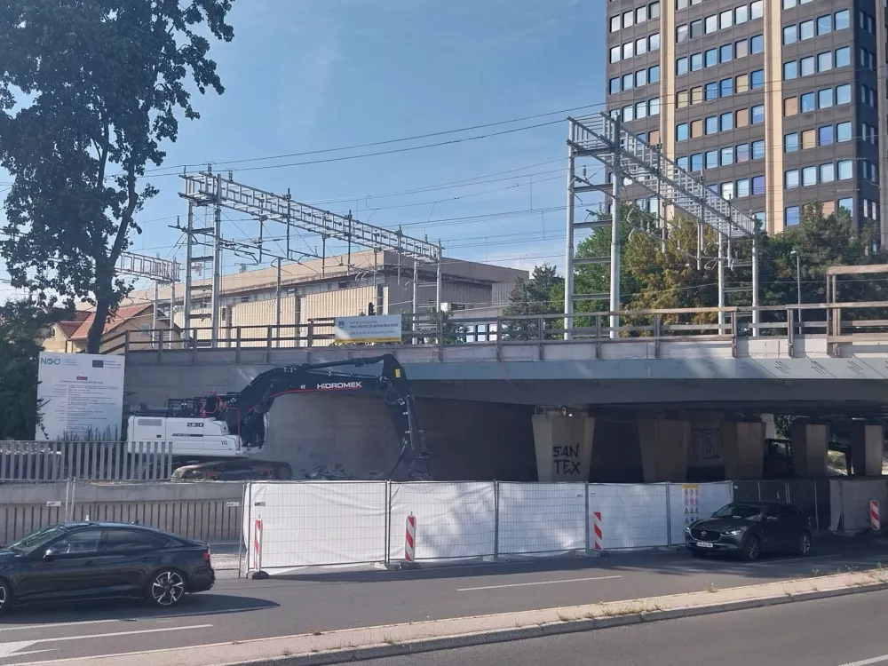 Dunajska cesta - železniški nadvoz - Dunajski podvoz - poglobitev