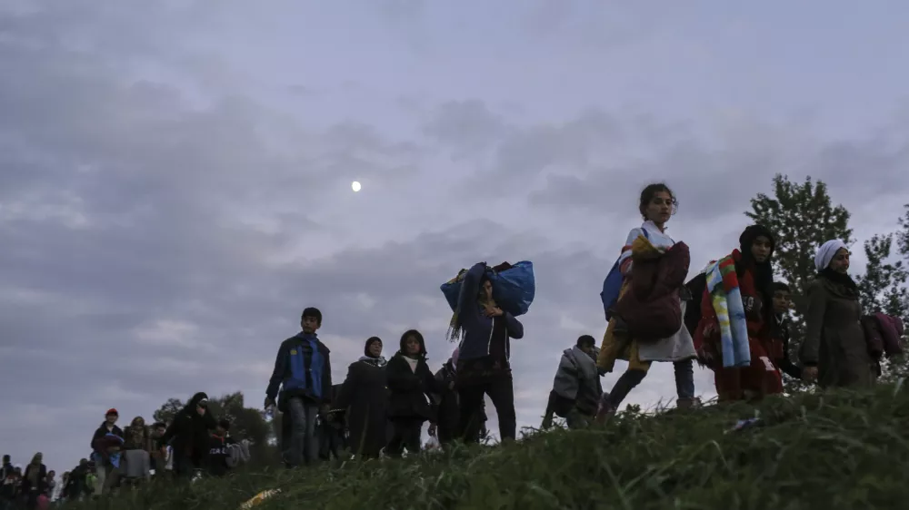 ﻿- 23.10.2015 - Slovenija - slovensko-hrvaška meja - Rigonce- Begunci 2015 - migracije po zahodni balkanski poti - migracijskapot beguncev iz Sirije, Afganistana in Iraka čez Balkan proti zahodniEvropi - evropska begunska kriza - migranti -///FOTO: Jaka Gasar