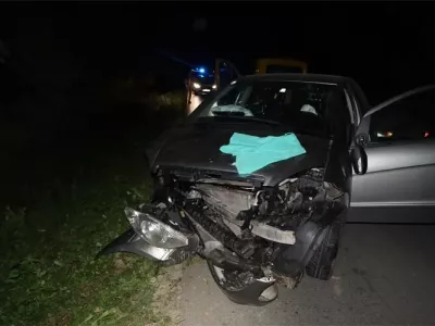 Prometna nesreča pri Bjelovarju, v kateri je umrl slovenski voznik. Foto: PU BjelovarAvgust 2025