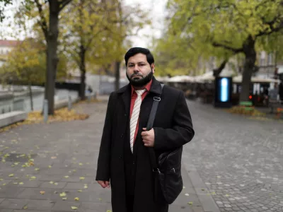 ﻿- 12.11.2021 - Mohammed Alzoubi, begunec iz Sirije, ki že sedem let živi v Sloveniji. //FOTO: Bojan Velikonja