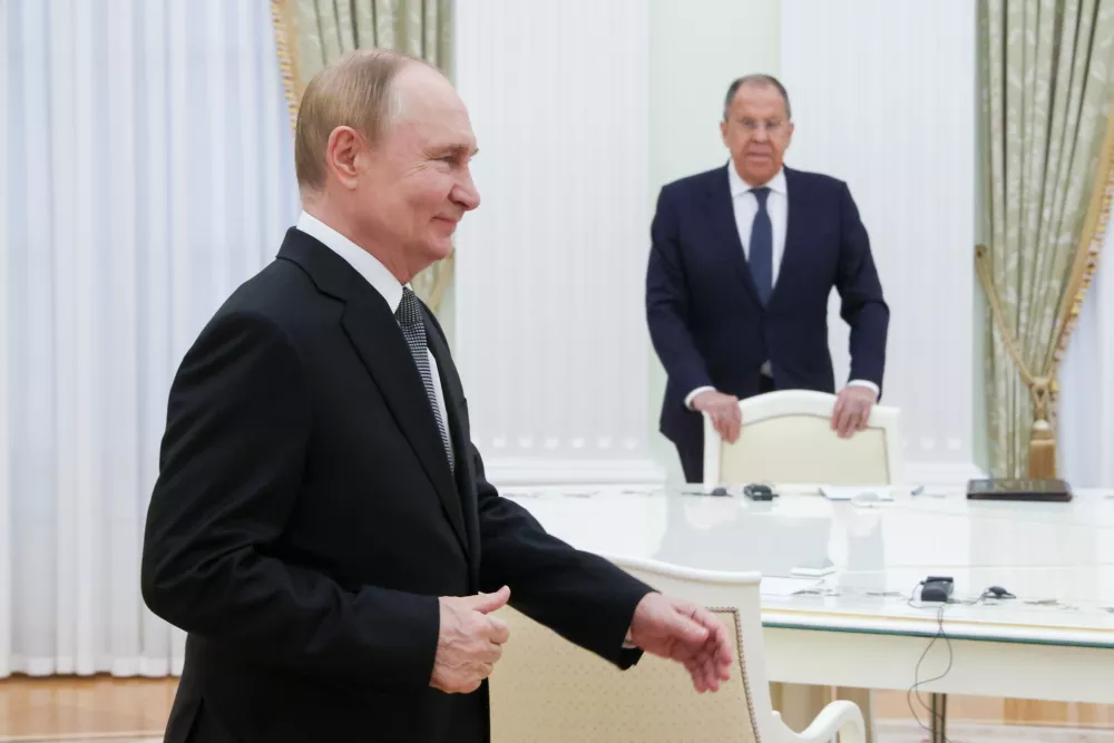 21 August 2025, Russia, Moscow: Russia's President Vladimir Putin (L) and Russia's Foreign Minister Sergei Lavrov meet with India's Minister of External Affairs Subrahmanyam Jaishankar at Moscow's Kremlin. Photo: Sergei Karpukhin/TASS via ZUMA Press/dpa