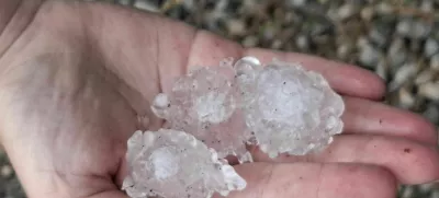 Toča Vrhnika Foto: Facebook/Meteoinfo Slovenija/Sabina Novak