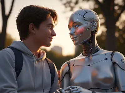 Ilustracija odnosa med človekom in umetno inteligenco