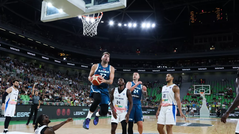 - Luka Dončič,- 20.08.2025. - Pripravljalna tekma v ko&scaron;arki Slovenija - Velika Britanija pred odhodom na Evropsko prvenstvo na Poljskem.//FOTO: Bojan Velikonja