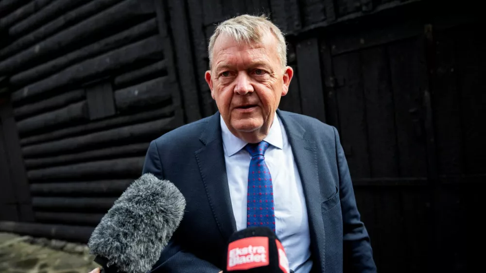 FILE PHOTO: Danish Foreign Minister Lars Loekke Rasmussen arrives for the contact committee meeting between Denmark, Greenland and the Faroe Islands, in the Faroe Islands, June 17, 2025. Ritzau Scanpix/Ida Marie Odgaard/via REUTERS  ATTENTION EDITORS - THIS IMAGE WAS PROVIDED BY A THIRD PARTY. DENMARK OUT. NO COMMERCIAL OR EDITORIAL SALES IN DENMARK./File Photo