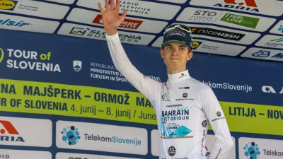 Jakob OMRZEL08.06.2025 - Kolesarska dirka po sloveniji - kolesarstvo - cilj Novo MestoFoto: Luka Cjuha