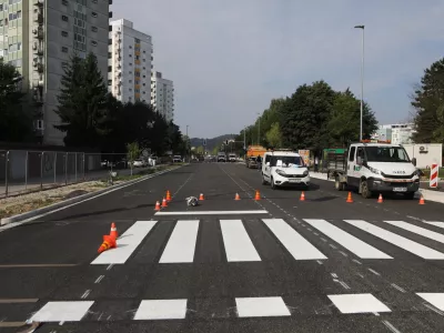 25.08.2025 - Gradbišče Linhartova cesta in rondo ŽaleFoto: Luka Cjuha