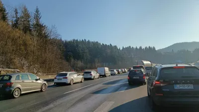 Zastoji na avtocesti. Foto: Jan Konečnik