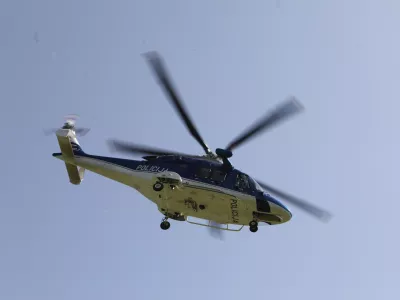 28.8.2025 - Policija - Policijski helikopter -  policijski kamp za srednješolceFoto: Luka Cjuha