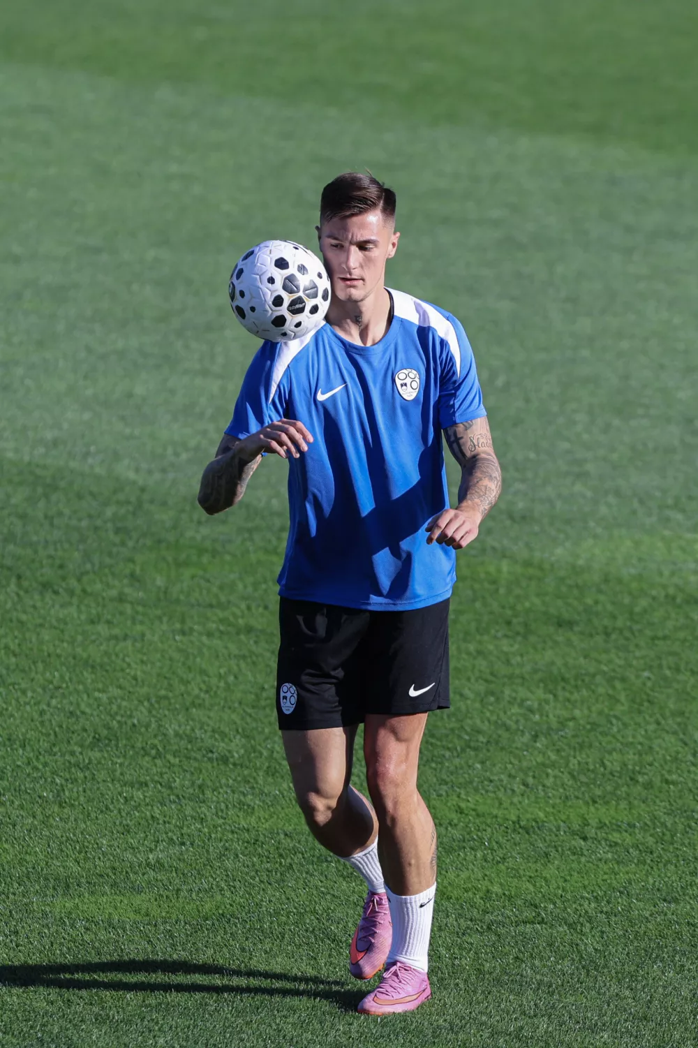 Benjamin Šeško- 01.09.2025 - nogomet - trening slovenske nogometne reprezentance, Brdo pri Kranju//FOTO: Jaka Gasar