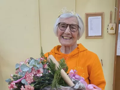 Društva Šola zdravja – Dravlje, stoletnica Vida Matić / Foto: Milan Kočar