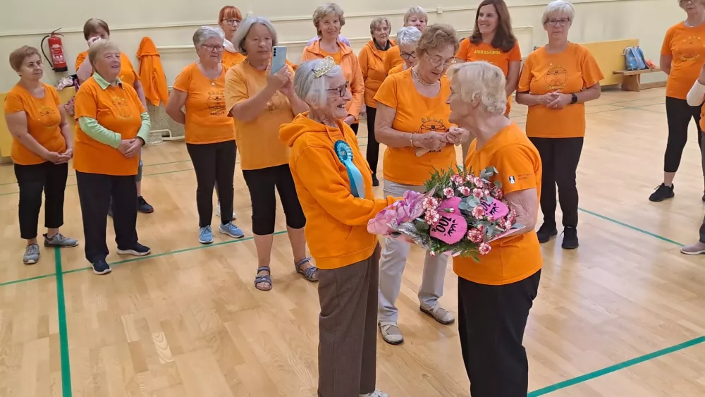 Društva Šola zdravja – Dravlje, stoletnica Vida Matić / Foto: Milan Kočar