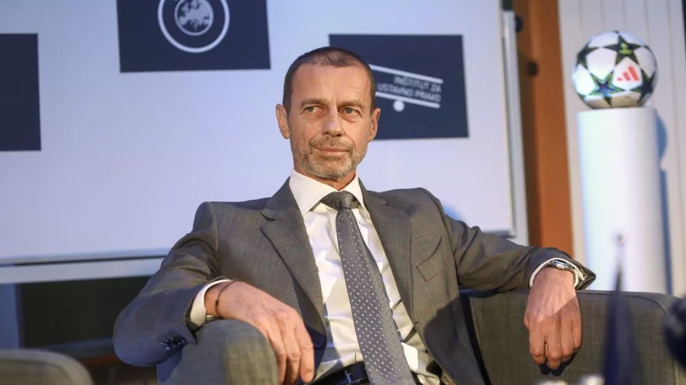 Aleksander Čeferin predsednik UEFA8.11.2024 - pogovor s predsednikom Uefe Aleksandrom Čeferinom o izzivih evropskega nogometa, ki ga pripravljajo Litteralis, Inštitut za ustavno pravo, Študentsko društvo PandaFOTO: LUKA CJUHA