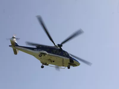 28.8.2025 - Policija - Policijski helikopter -  policijski kamp za srednješolceFoto: Luka Cjuha