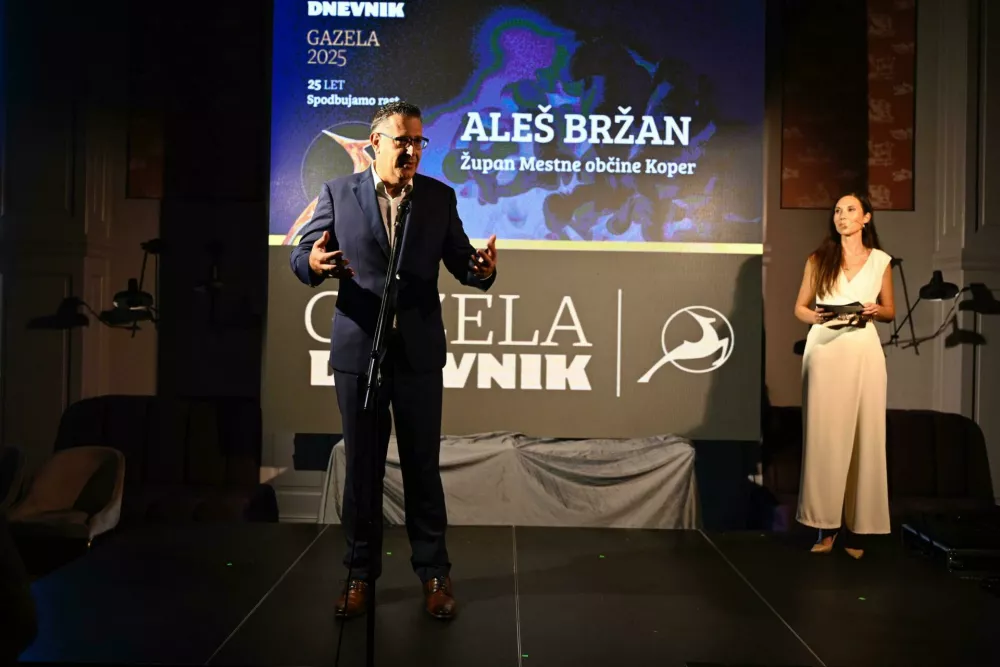 Podjetnike je sprejel in nagovoril koprski župan Aleš Bržan. Foto: Nik Erik Neubauer