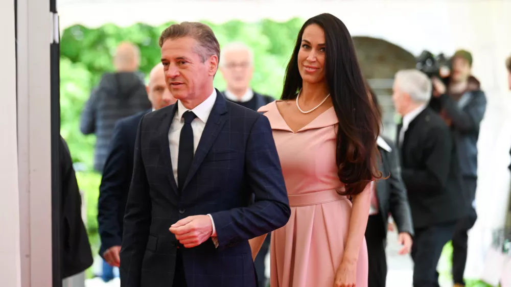 Robert Golob Tina Gaber 09.05.2025 - Slavnostna seja mestnega sveta Mestne občine Ljubljana ob prazniku Ljubljane FotoNik Erik Neubauer