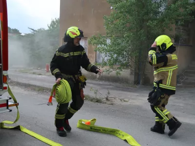 Vaja potres 2025, Nova Gorica, Gorica, simulacija potresa, reševanje, gasilci, reševalci, 