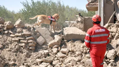 FILED - 11 October 2023, Afghanistan, Herat: The Iranian rescue team and Afghan men search for victims after an earthquake in Herat province, western Afghanistan. Thousands were killed and injured. Photo: Iranian Red Crescent Society/ZUMA Press Wire/dpa