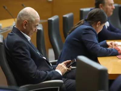 Janez Janša SDS23.04.2025 - nadaljevanje seje DZ, na dnevnem redu je med drugim interpelacija o delu in odgovornosti vladeFoto: Luka Cjuha