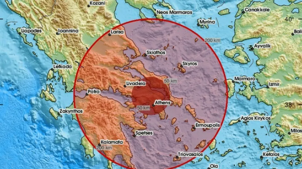 Potres na grškem otoku Evbeja