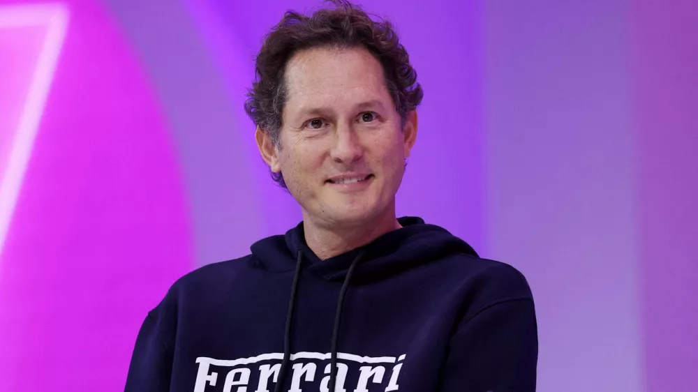 FILE PHOTO: Stellantis Chairman John Elkann attends the Viva Technology conference dedicated to innovation and startups at Porte de Versailles exhibition center in Paris, France, June 13, 2025. REUTERS/Gonzalo Fuentes/File Photo
