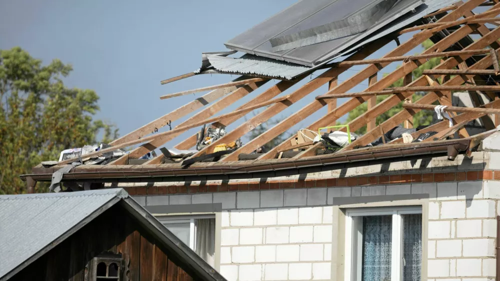 A house is damaged after a drone or similar object struck a residential building according to local authorities, following violations of Polish airspace during a Russian attack on Ukraine, in Wyryki municipality, Poland September 10, 2025. Agencja Wyborcza.pl/Jakub Orzechowski/via REUTERS  ATTENTION EDITORS - THIS IMAGE WAS PROVIDED BY A THIRD PARTY. POLAND OUT. NO COMMERCIAL OR EDITORIAL SALES IN POLAND.