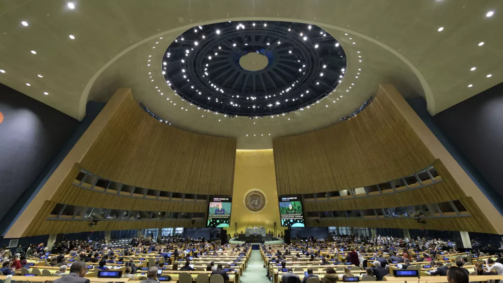 FILED - 20 November 2019, US, New York: A general view during a UN General Assembly meeting. Photo: Manuel Elias/UN/dpa - ATTENTION: editorial use only and only if the credit mentioned above is referenced in full