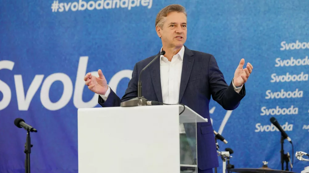 Radomlje, Arboretum Volcji potok.Festival Svobode stranke Gibanje Svoboda.Predsednik vlade Robert Golob. / Foto: Nebojsa Tejic/sta