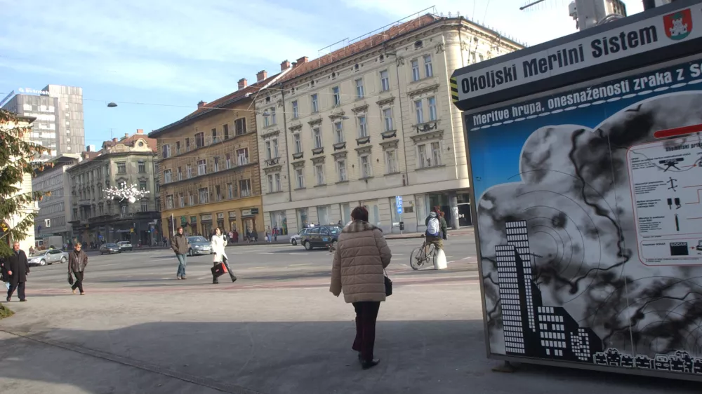 Okoljski merilni sistem Ljubljana, meritve hrupa, onesnaženost zraka