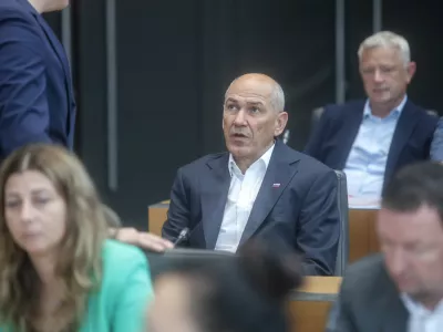 Janez Janša- 07.07.2025 - začetek redne seje DZ s poslanskimi vprašanji ministrskemu zboru; DZ, velika dvorana, Šubičeva 4, LJUBLJANA​//FOTO: Jaka Gasar