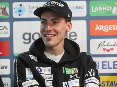 - Timi Zajc.- 25.03.2025. - Novinarska konferenca moške reprezentance Slovenije pred finalom svetovnega pokala v Planici.//FOTO: Bojan Velikonja