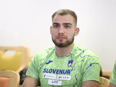 Rok Ferlan03.03.2025 Novinarska konferenca pred članskim dvoranskim evropskim prvenstvom na Nizozemskem, atletikaFOTO: Nik Erik Neubauer