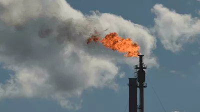 PWCJM8 Plume of PAO Gazprom factory pipe in Astrakhan, Russia