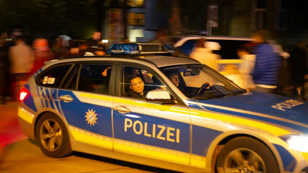 Police operation in front of the Oktoberfest. Hundreds of thousands visit the Oktoberfest 2022 on October 3rd, 2022 in Munich, Germany. As the weather was cold and/or wet all over the this year's Wiesn many stayed at home. On the last day as the sund was shining the Oktoberfest was crowded again.,Image: 728052279, License: Rights-managed, Restrictions: World Rights Except Germany * DEUOUT, Model Release: noFoto: Profimedia