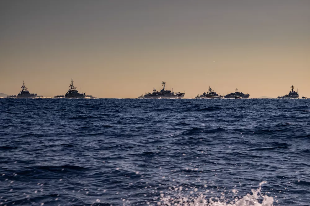 24.07.2025., Split - Hrvatska ratna mornarica izvodi vjezbu za vojni Mimohod 2025. Photo: Ministarstvo obrane Republike Hrvatske/PIXSELL