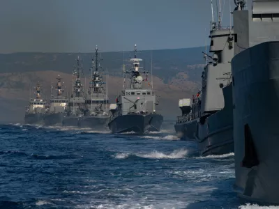 24.07.2025., Split - Hrvatska ratna mornarica izvodi vjezbu za vojni Mimohod 2025. Photo: Ministarstvo obrane Republike Hrvatske/PIXSELL