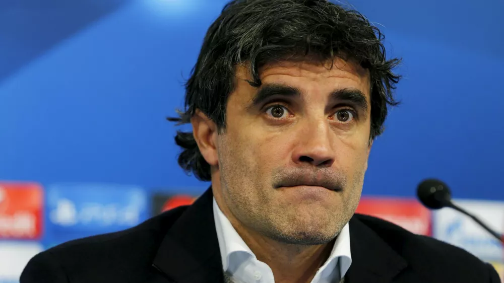 ﻿Football Soccer - Dinamo Zagreb's news conference - Maksimir Stadium, Zagreb, Croatia 8/12/15 Dinamo Zagreb's coach Zoran Mamic attends a news conference on the eve of their UEFA Champions League soccer match against Bayern Munich. REUTERS/Antonio Bronic