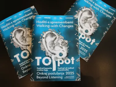 Ljubljana, Kavarna Cukrarna.Novinarska konferenca Festivala korenite zvocne hoje TO)pot.