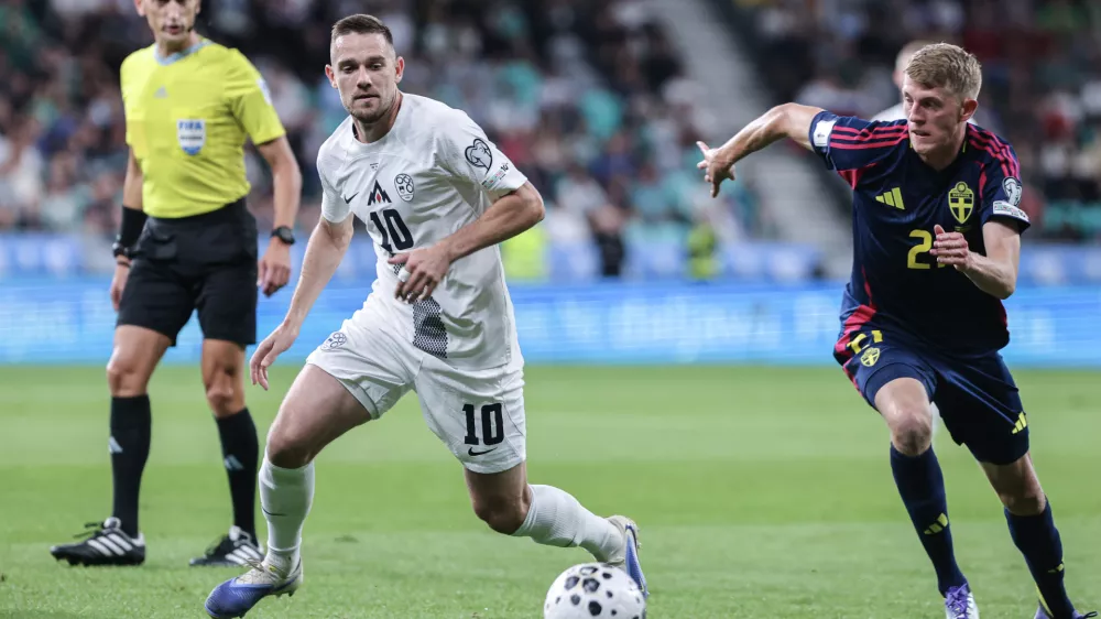 Timi Max El&scaron;nik- 05.09.2025 - nogomet - prvi krog kvalifikacij za SP - Slovenija: &Scaron;vedska//FOTO: Jaka Gasar