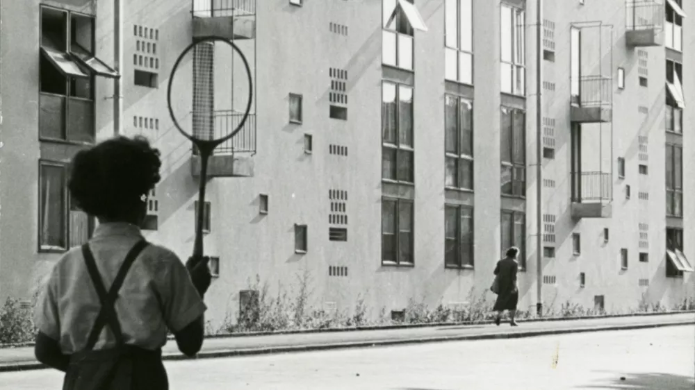Stanko Kristl Stanovanjski blok, Prule, Ljubljana, foto: Janez Kališnik, zbirka MAO