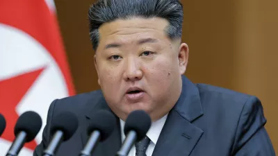 North Korean leader Kim Jong Un speaks during a meeting of the Supreme People's Assembly at the Mansudae Assembly Hall in Pyongyang, North Korea, in this picture released September 22, 2025 by North Korea's official Korean Central News Agency.  KCNA via REUTERS  ATTENTION EDITORS - THIS IMAGE WAS PROVIDED BY A THIRD PARTY. REUTERS IS UNABLE TO INDEPENDENTLY VERIFY THIS IMAGE. NO THIRD PARTY SALES. SOUTH KOREA OUT. NO COMMERCIAL OR EDITORIAL SALES IN SOUTH KOREA.